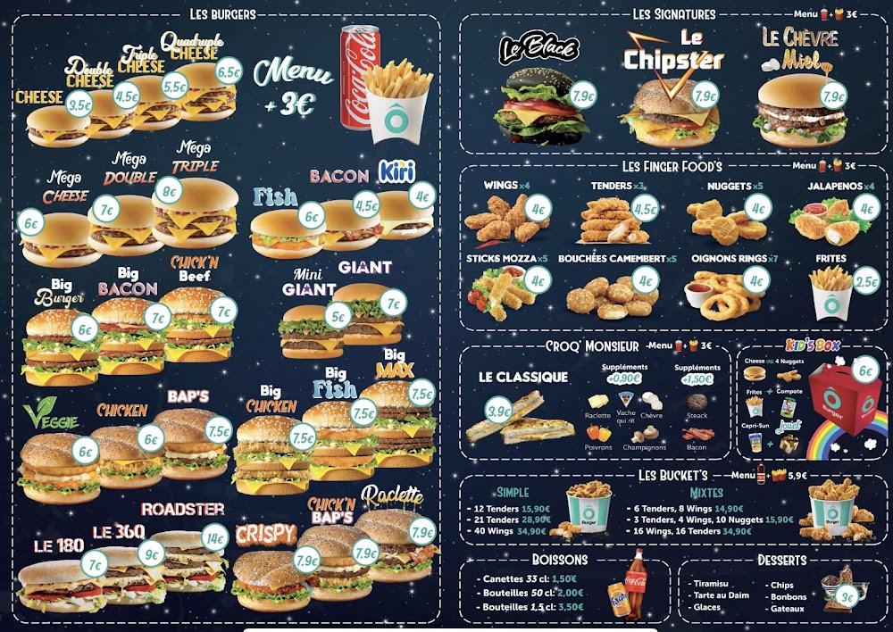 Ô Burger CHAMBERY - Menu Image 1